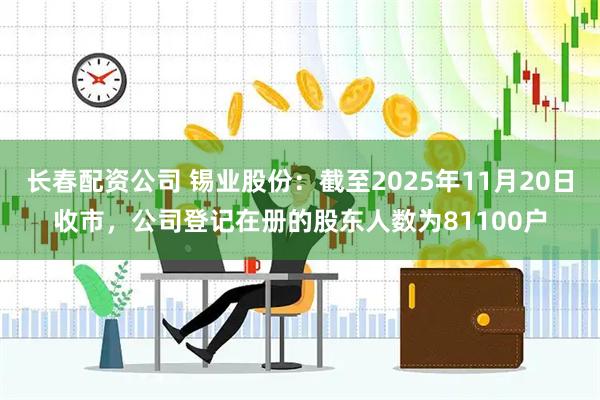 长春配资公司 锡业股份：截至2025年11月20日收市，公司登记在册的股东人数为81100户